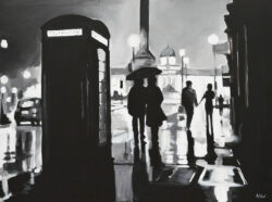 Painting of London’s Trafalgar Square