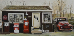 Americana Painting – American Gas Station