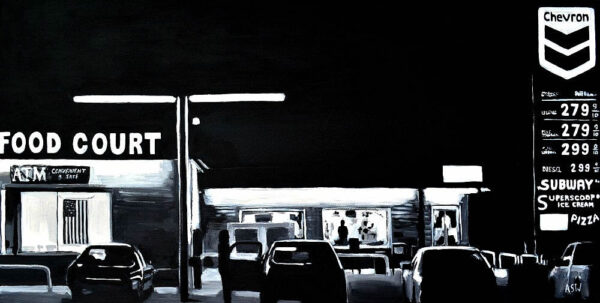 Painting of American Food Court