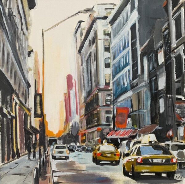 Painting of New York City in Winter