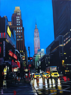 Painting of New York At Dusk