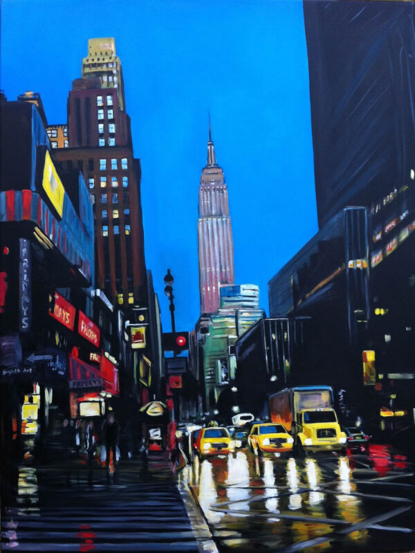 Painting of New York At Dusk