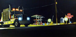 Painting of a Truck Stop