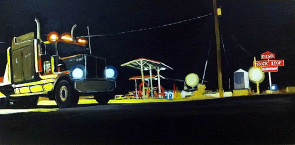 Painting of a Truck Stop