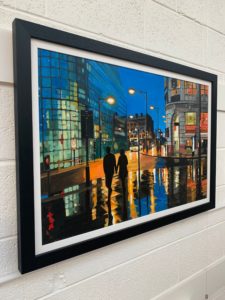 Painting of Manchester by British Urban Landscape Artist Angela Wakefield