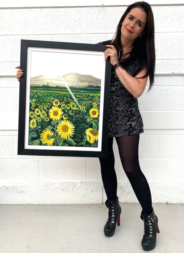 Field of Sunflowers in France