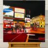 Piccadilly Circus in London City at Night with Red Bus - Image 8