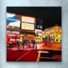 Piccadilly Circus in London City at Night with Red Bus - Image 4