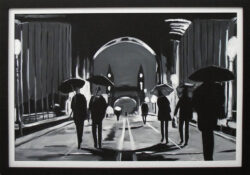 Black & White Painting of Hammersmith Bridge in London