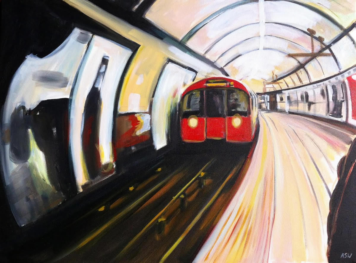 Original Painting Of The London Underground Angela Wakefield Original Painting Of The London Underground Angela Wakefield