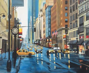 Painting of New York Rain