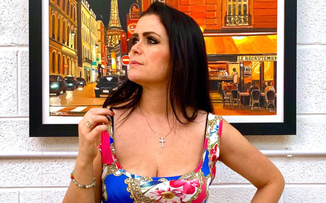 British Artist Angela Wakefield Painting of Paris