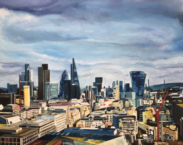Painting of London, St. Paul's Cathedral Looking East