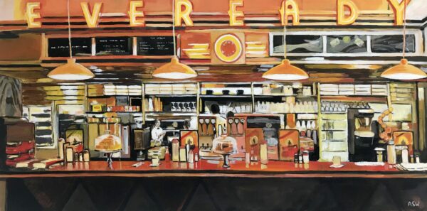 American Diner Painting by Angela Wakefield