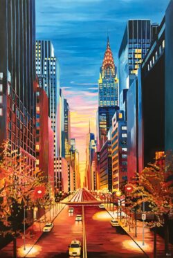 New York Chrysler Building Painting by Angela Wakefield
