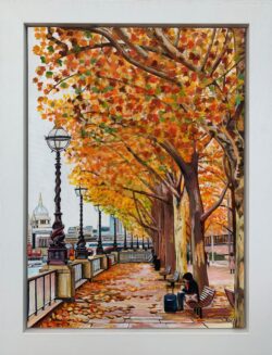 Angela Wakefield - Original Paintings of London Victoria Embankment