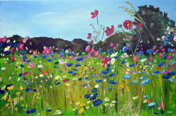 Wild Flowers in Brittany by Angela Wakefield