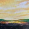 Abstract Landscape Painting with Green & Yellow - Image 2