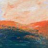 Abstract Orange & Black Mountain Landscape Study - Image 2