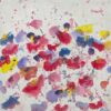 Abstract Red Blue Yellow Flower Design on White - Image 2