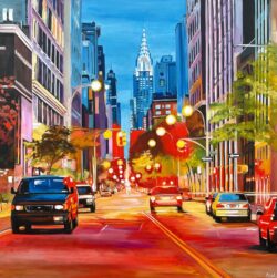 Painting of the Chrysler Building New York City
