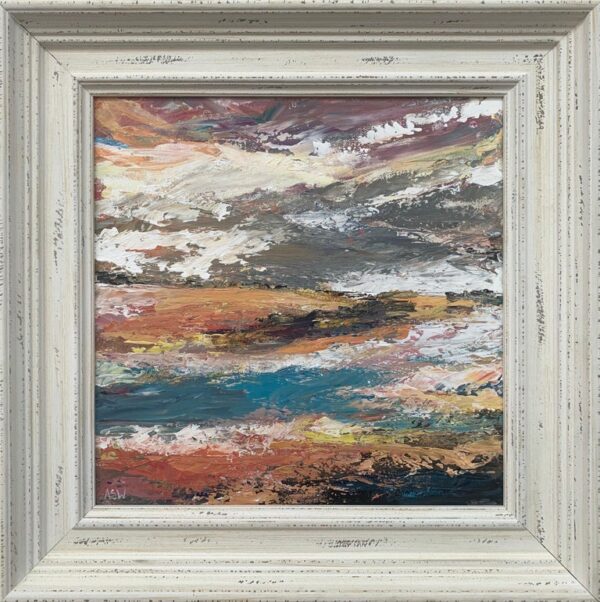 Colourful Expressive Abstract River Landscape Art