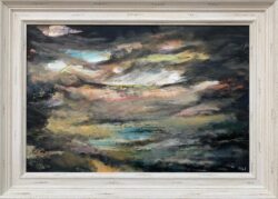 Dark Atmospheric Abstract Landscape Painting of the English Countryside