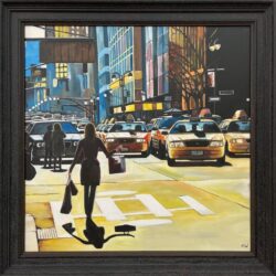 Female Figure Shopping in New York City Sunshine