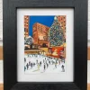 Miniature Original Painting of Ice Skating, Christmas in New York City - Image 5