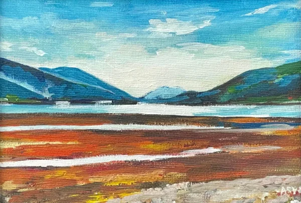 Miniature Landscape Study of Scottish Highlands