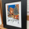 Miniature Original Painting of Ice Skating, Christmas in New York City - Image 6