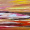 Red & Yellow Abstract Impressionist Seascape Landscape - Image 8