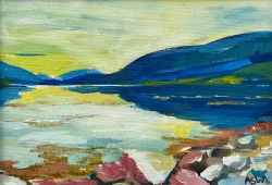 Miniature Landscape Study of Scottish Highlands