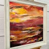 Warm Red & Yellow Abstract Landscape Painting - Image 17