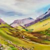 Colourful Abstract Landscape Painting of Scottish Highlands Contemporary Artist - Image 3