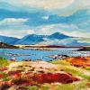 Colourful Abstract Landscape Painting of Scottish Highlands - Image 9