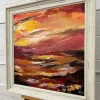 Warm Red & Yellow Abstract Landscape Painting - Image 15