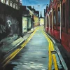 Atmospheric Painting of Street in Whitechapel London City - Image 8
