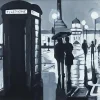 Miniature Painting of Trafalgar Square London - Image 3