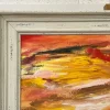 Warm Red & Yellow Abstract Landscape Painting - Image 11