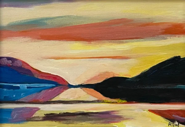 Miniature Landscape Study of Scottish Highlands