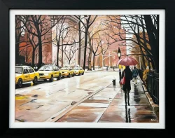 Female Figure in New York City in Fall