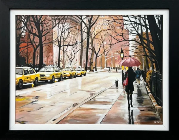 Female Figure in New York City in Fall