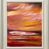 Red & Yellow Abstract Impressionist Seascape Landscape - Image 2