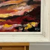 Warm Red & Yellow Abstract Landscape Painting - Image 14