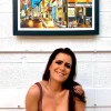 Paris Café with Eiffel Tower France Painting - Image 3