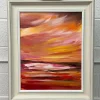 Red & Yellow Abstract Impressionist Seascape Landscape - Image 4
