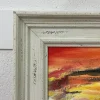Warm Red & Yellow Abstract Landscape Painting - Image 6