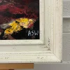 Warm Red & Yellow Abstract Landscape Painting - Image 4