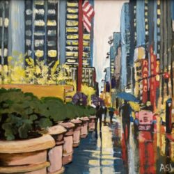 Miniature Painting Radio City Music Hall New York City